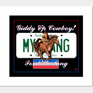 Mustang Pin-Up Girl- Saskatchewan Rework Posters and Art